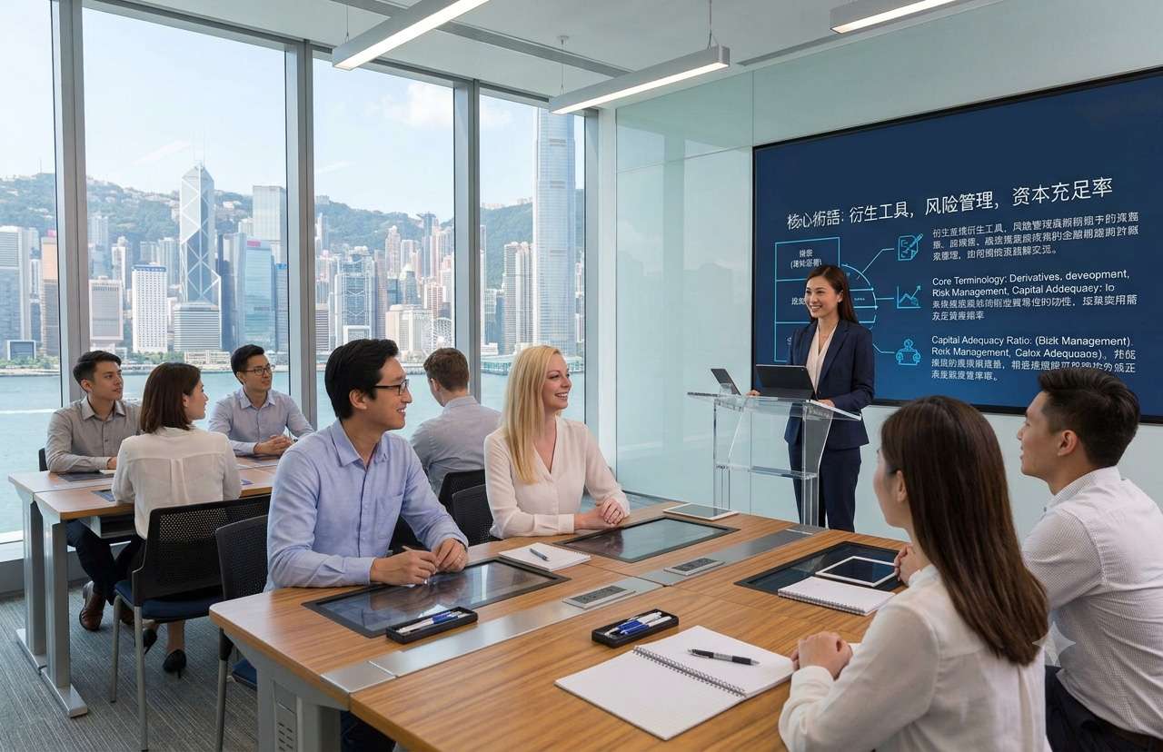 A banking professionals' Cantonese class in Hong Kong